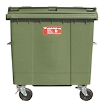 Container 770 Liter Kunststoff, grün und anthrazit